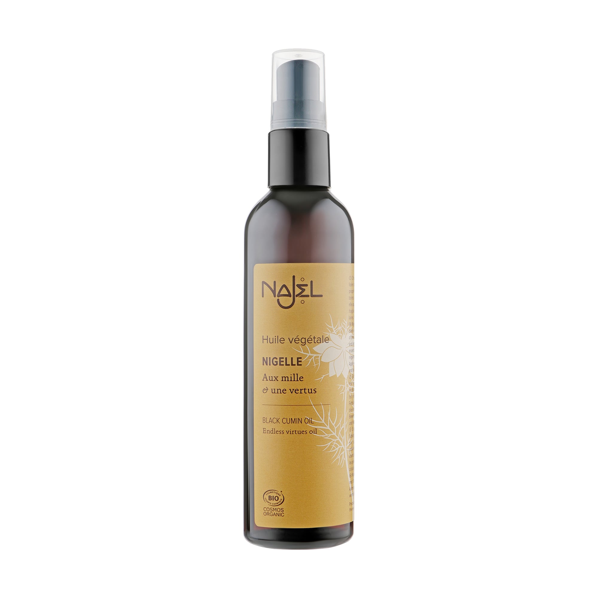 Органічна олія чорного кмину для обличчя, тіла та волосся Najel Black Cumin Oil, 125 мл